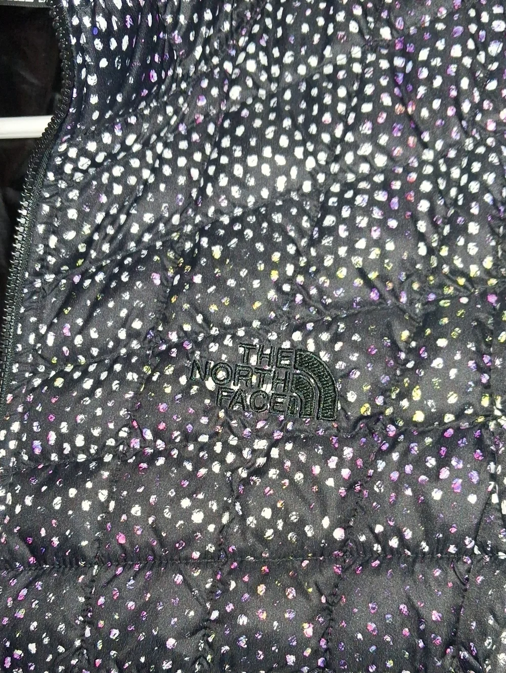 The North Face Women's Black Dot Quilted Vest Size L Large
